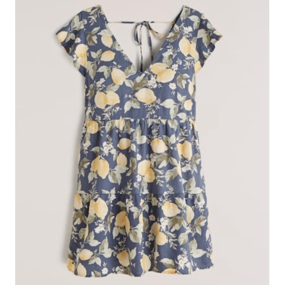 NWT A&F Ruffle Sleeve Trapeze Mini Dress